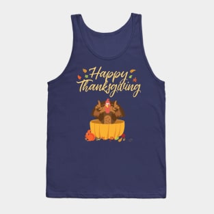 Happy Thanksgiving Funny Turkey Tank Top